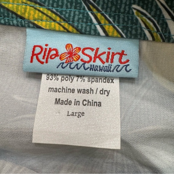 Ripskirt Length 1 Tropical Skirt Beach Floral Cover-Up 16.5” Large - Picture 3 of 4